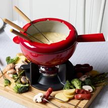 FONDUE POT SET KIT ZWILLINGS MAKER CHEESE CHOCOLATE CAST IRON SMALL STIC... - $142.55