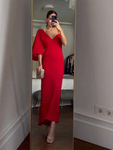 RED One Sleeve Long Dress - £40.21 GBP