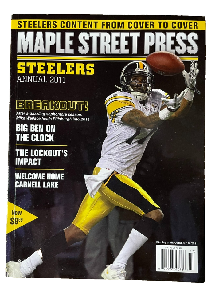 Maple Street Press NFL Pittsburgh Steelers Yearbook 2011, Mike Wallace - $9.89