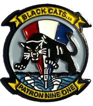 Navy VP-91 Black Cats Patron Nine One Squadron Military Metal Magnet Pin - £21.22 GBP