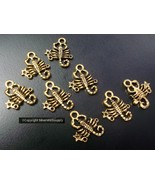 SCORPION jewelry pendants charms 8 antique gold plated earring findings ... - £2.29 GBP