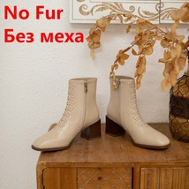 FEDONAS Women Short Autumn Winter Warm Boots For Girls Side Zipper Shoes Woman H - £103.88 GBP