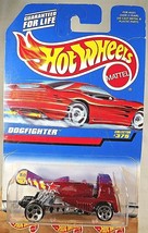 1997 Hot Wheels Mainline/Collector #375 DOGFIGHTER Red w/Chrome 5Dot Spoke Wheel - £5.94 GBP