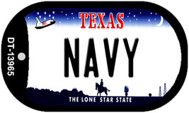 Texas Navy Novelty Metal Dog Tag Necklace - £12.82 GBP