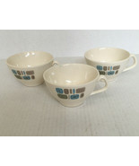 Vintage Canonsburg Temporama pattern three cup set atomic mid century mo... - $25.04