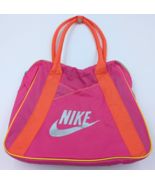 Vintage Nike Women&#39;s Duffle Gym Bag Tote Purse Nylon Pink Orange 90s Y2K - $39.59