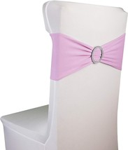 Razbees Wedding Chair Sash Covers 6&quot;x14&quot; - 48 Pc - Stretchy Spandex Band... - £25.22 GBP