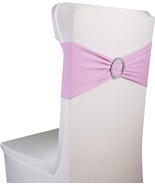 Razbees Wedding Chair Sash Covers 6&quot;x14&quot; - 48 Pc - Stretchy Spandex Band... - £24.90 GBP