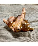 Miniature Stingray On Stone Base Natural Hand-Carved Marble  Figurine - $6.95