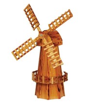 41&quot; Garden Windmill - Wooden Dutch Spinning Wind Mill Amish Handmade In Usa - £254.93 GBP