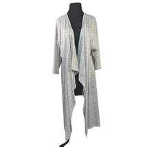 LuLaRoe Womens Long Cardigan Waterfall Open Front Lightweight Gray Sweat... - £22.31 GBP