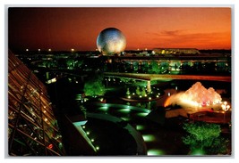 Future World Night View Epcot Center Orlando FL UNP Continental Postcard O21 - £4.43 GBP
