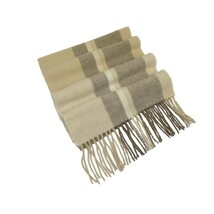 Scarf By J.Valintin Italian Luxurious 100% Wool Made In Italy #Scarf10 Beige Tan image 3