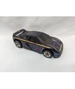 Hot Wheels 1990 Black With Pink Blue Splatters Toy Car 2 3/4&quot; - £24.80 GBP