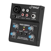 Pyle 2-Channel Audio Mixer - DJ Sound Controller Interface with USB Soundcard fo - £86.52 GBP