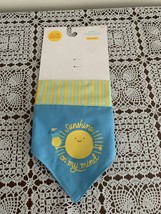 Target Sun Squad Dog Bandana Blue Yellow Slips Over Collar One Size Brand New - £7.02 GBP