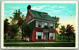 William Penn Mansion Fairmount Park Philadelphia PA  WB Postcard D14 - £2.29 GBP