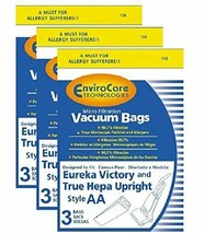 9 Envirocare Style AA Bags to fit Eureka Victory and True Hepa Upright Cleaners - $14.69