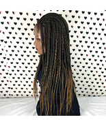 13x4 Lace Frontal Ombre Box Braids Braided Wig For Black Women 1b/27 24 ... - £147.74 GBP