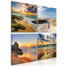 Tiptophomedecor Stretched Canvas Landscape Art - Calmness of the Sea Composition - £47.95 GBP+