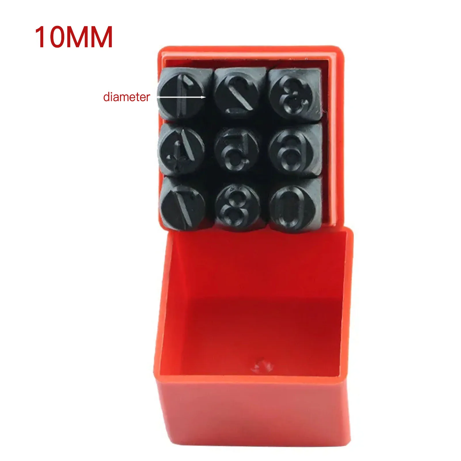 9 pcs/set Number Craft Stamping Tools Steel Stamp Kits with -10mm Digita... - $27.82