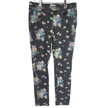 Aeropostale Ashley Floral Jeans 11/12 Womens Black Ultra Skinny Low Rise Bottoms - £14.69 GBP