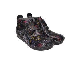 Alegria Caiti Shoes Womens 40 Black Floral Ankle Comfort PG Lite Lined - £34.09 GBP