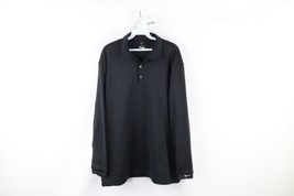 Vtg Nike Golf Mens Large Travis Scott Mini Swoosh Long Sleeve Polo Shirt Black - £46.67 GBP