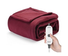 Sunbeam Royal Ultra Cabernet Heated Personal Throw Blanket Cozy-Warm (New) - £31.96 GBP