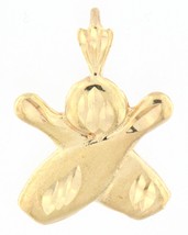 Bowling Unisex Charm 14kt Yellow Gold 254202 - £78.22 GBP