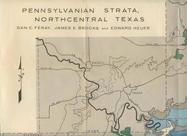 Pennsylvania Strata Northcentral Texas Map Feray Brooks and Heuer  - £13.96 GBP