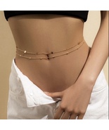 14K Gold Plated Belly Chain Adjustable Layered Chain for Women Sexy Wais... - £10.35 GBP