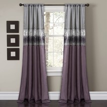 Lush Decor 95&quot; X 42&quot; And 94&quot; X 42&quot; Purple And Gray Night Sky, And Dining Room. - £33.56 GBP