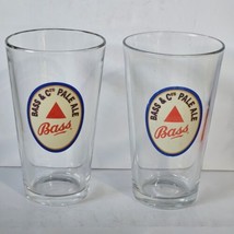Lot of 2 Bass Pale Ale 16oz Pounder Glasses 5 7/8&quot; Tall - $9.46