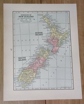 1943 Vintage Wwii Map Of New Zealand - £13.61 GBP