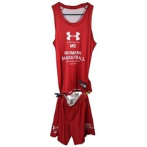 Womens Basketball Tank Top Jersey with Shorts Red Under Armour Size M Medium - £25.89 GBP