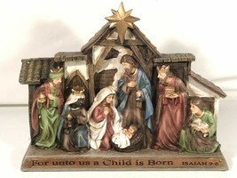 Escena Natividad Pantalla Figurita Cristiano Vacaciones Scripture Decora... - £38.61 GBP