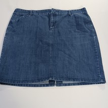 Old Navy Denim Jean Skirt Women's Size 18 Back Slit Blue Trouser Skirt RN#54023 image 10