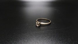 Vintage 14k Yellow Gold .25ct Solitaire Princess Cut Diamond Engagement Ring - £195.76 GBP