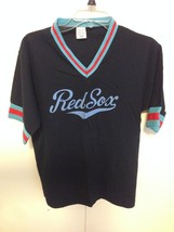 Vintage Rojo Sox Boston DON ALLESON Azul Marino Béisbol Camiseta Grande Hecho En - £34.84 GBP