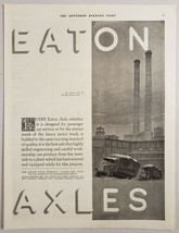 1920 Print Ad Eaton Axles Heavy Duty Trucks Smokestacks Plant Cleveland,... - £11.40 GBP