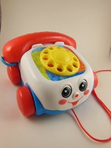 Fisher Price Toy Phone  Pull Toy With Wheels Mattel 2000 - £7.77 GBP