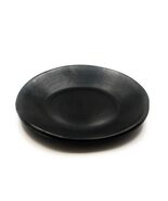 Black Clay Round Dinner Plate Rice Dish Engraved Diameter 12 inches Orig... - $43.70 CAD