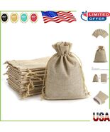 20 Pack of Rustic 4x6 Burlap Bags with Drawstring - Perfect for Party Fa... - $315.55 MXN
