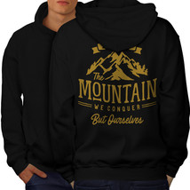 Mountain Sweatshirt Hoody Conquer Ourselves Men Hoodie Back - £16.41 GBP