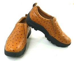 Roper Performance Ostrich Print Full Grain Leather Slip On Shoes Womens ... - $49.49