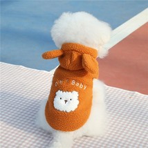 Cute  Pattern Dog Clothes Winter Fleece Dog Hooded Coat For Small Dogs Yorkshire - £50.10 GBP