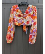 Sage The Label New W Tags Women’s Small Front Tie Top Open Back Crop Top - $32.49 CAD