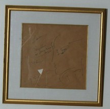 Signed Doodle on Kraft Paper by Peter Max in Frame Original Sketch - $3,564.00