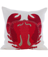 Red Throw Pillow Covers 16&quot;x16&quot; Cotton, Red Crab Craze - $916.10 MXN+